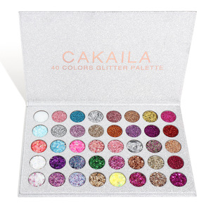 พาเลทอายแชโดว์กลิตเตอร์กันน้ำ ติดทนนาน 40 สี พร้อมกลิตเตอร์เพชร - Product Image 4