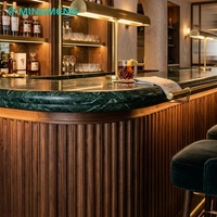 Porte-bouteilles en bois de style industriel, luxe léger, design créatif, écologique, durable, en forme de L, facile à nettoyer, pour bar commercial et cocktails
