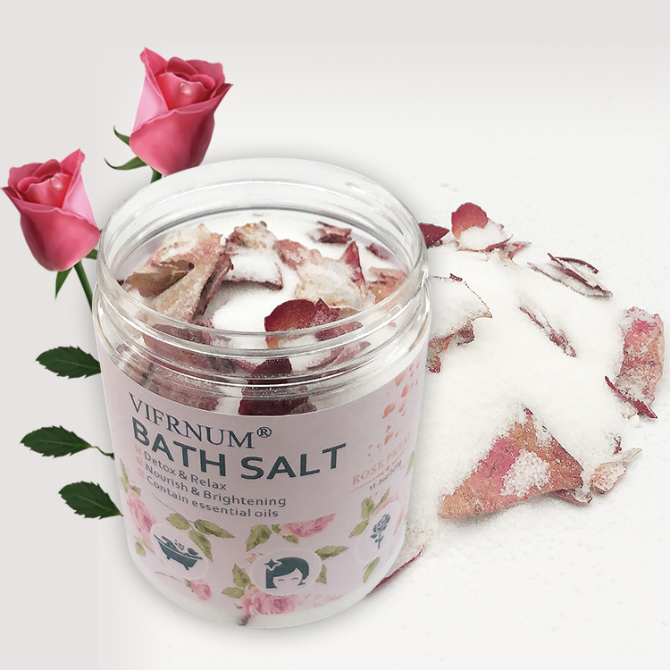 Оптовая продажа, витамин E vitmain C, соли для ванны для веганов, осветляющие соли для ванны с цветами