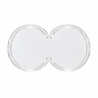 Lot de 2 pièces commémoratives en cuivre, motif cerf majestueux et Mustang sauvage, avec boîte à pièces Infinity Capsule, objets en métal