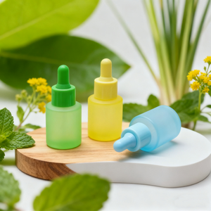 20ml flache Schulter kosmetische Glasöl flasche Hautpflege gefrostet 1 Unze <span class=keywords><strong>Beauty</strong></span> ätherisches Öl Parfüm Glas Tropf flasche - Product Image 3