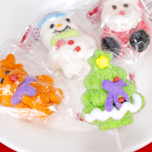 Bán Buôn Giáng Sinh Kẹo Vui Vẻ Santa Claus Phim Hoạt Hình Thiết Kế Trái Cây Marshmallow <span class=keywords><strong>Lolly</strong></span> <span class=keywords><strong>Stick</strong></span> Đóng Hộp Đóng Hộp Snack Quà Tặng Cho Trẻ Em - Product Image 3