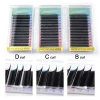 Extensions de cils en fourrure YY professionnelles en gros, étiquette privée, double pointe, boucle D+, faites à la main, extensions de cils BC
