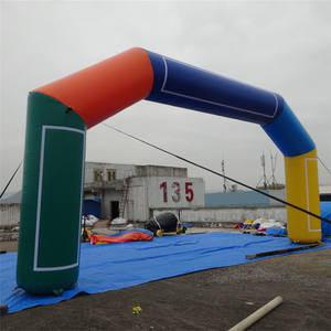 Arc de <span class=keywords><strong>portique</strong></span> gonflable extérieur multicolore à impression de logo personnalisé pour la publicité commerciale - Product Image 1