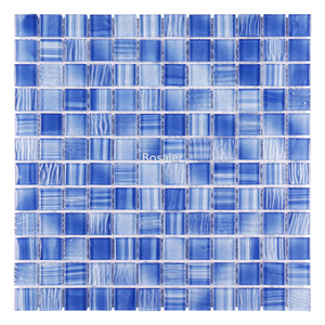 Phật sơn giá rẻ handpainting tinh thể màu xanh thủy tinh khảm gạch Hồ bơi cho phòng tắm và nhà vệ sinh - Product Image 3