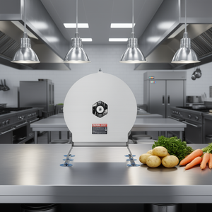 Coupe-légumes électrique commercial Vevor en acier inoxydable, épaisseur réglable de 0 à 12 mm, pour usage en boulangerie et en cuisine. - Product Image 2