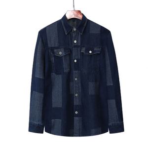Camisa de Mezclilla para Hombre, Diseño Nuevo, Talla Grande, Casual, Manga Larga, Algodón, Moda - Product Image 1