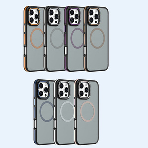 เคสโทรศัพท์มีกระดุมแม่เหล็กสำหรับ <span class=keywords><strong>iPhone</strong></span> 17 16 PRO MAX 15 <span class=keywords><strong>PLUS</strong></span> 14 13 12 11เคสกรอบเลนส์อลูมิเนียม - Product Image 1