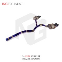 Catback d'échappement en alliage de titane ING pour Audi A5 B9 2.0T 2017 avec vannes de silencieux système de tuyaux d'échappement de réglage automatique
