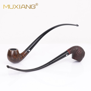 MUXIANG Briar Wood Pipe 9mm Filter Bent Type Reading Tobacco Pipe - Product Image 3