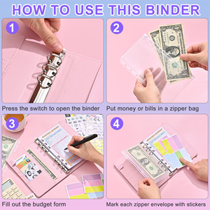 Carnet de planification financière à feuilles mobiles en similicuir A6 et organiseur de budget d'espèces – Idée cadeau - Product Image 4