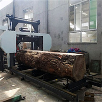 Scierie à bande horizontale diesel portable, industrielle, fonctionnelle et durable, pour la coupe du bois, avec moteur à essence LONCIN de 35 CV