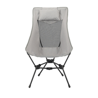 Chaise de camping pliable compacte et confortable en alliage d'aluminium pour l'extérieur, robuste et inclinable