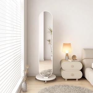 Porte-manteau moderne sur pied avec miroir, <span class=keywords><strong>cintre</strong></span> amovible, métal durable, multifonctionnel, pour chambre à coucher, salon - Product Image 2