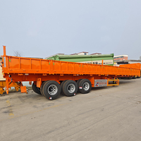 Semi-remorque benne basculante latérale robuste à 3 ou 4 essieux, 50, 60, 80 tonnes, avec système hydraulique, pour le transport de sable et de charbon
