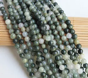 Top Quality Natural Round Olivine Crystal Stone Beads For Jewelry Making Healing Crystals Loose Gemstone Beads