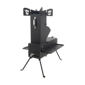 קל להרכיב קמפינג חיצוני הישרדות ציוד עץ בוער עם ידית מתכת דוד רקטות תנור - Product Image 3