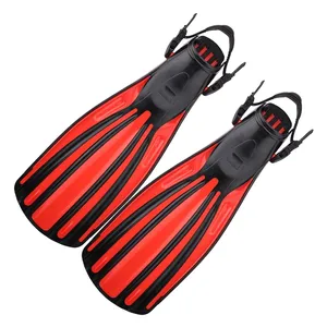Big Foot Pocket Freediving Fins Boot Spearfishing Adjustable 3 Sizes 36-47 Open Heel Spring Strap TPR PP Long Scuba Diving Fins