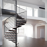 Maßgefertigte Gusseisen-Wendeltreppe in Verschiedenen Größen Rostbeständig Modernes Design Villa Innen- und Außenbereich Hof Heimdekoration