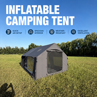 Carpa inflable de lujo con protección UV de tela Oxford para 4-8 personas, carpa de techo para acampar al aire libre en familia.