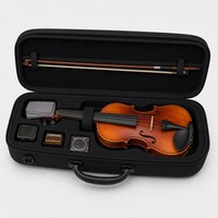 Étui rigide personnalisé pour violon, guitare, ukulélé, étanche, antichoc, portable avec poignée, insert en mousse, vente en gros, logo personnalisé