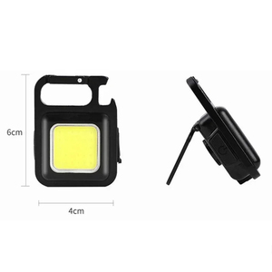<b>Mini</b> Magnetic COB Keychain Light 500Lumens Bright USB Rechargeable Flashlight 3 Light Modes Portable Folding Bracket Work Lamp - Product Image 1