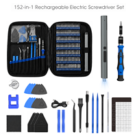Kit de tournevis électrique de précision rechargeable 152-en-1, couple de 0,35 N.m, pour la réparation de téléphones portables et d'ordinateurs, fournitures pour centres de réparation