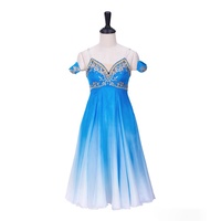 Robe de Ballet à volants pour femmes, tenue bleue classique, fée, personnalisée, costumes de danse, professionnelle