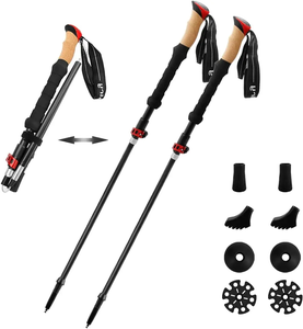 <span class=keywords><strong>Bastones</strong></span> nórdicos plegables, <span class=keywords><strong>bastones</strong></span> de senderismo telescópicos, bolsa de polietileno de aluminio <span class=keywords><strong>para</strong></span> exteriores OEM a precio de fábrica 135 - Product Image 6