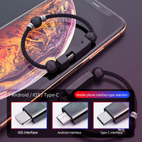 Bracelet USB portable tendance pour couple, 2 en 1, charge rapide et transfert de données, câble USB