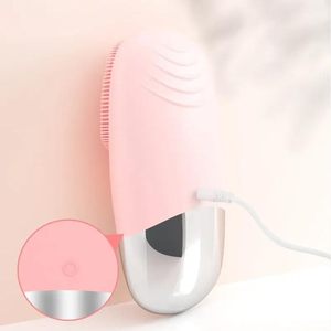 Facial Cleansing Brush Hand Held USB Portable Silicone Waterproof Rechargeable Face Wash Brush Massaging for Deep Cleansing - Product Image 4