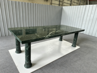 Verde Alpi Grüner Ader-Schwarzmarmor Esstisch Umweltfreundliches Modernes Ovales Wohnmöbel für Apartment-Esszimmer