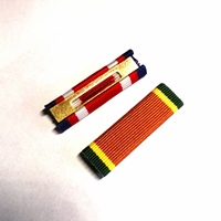 Vente directe fabricant : Écusson de poitrine, brassard, médaille, insigne supérieur, ruban polyester, épinglette médaille tricolore, produit fini, vente en gros