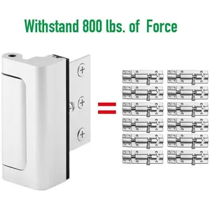 Custom Home Security Inward Swinging Door Lock Child Proof Reinforcer Privacy Aluminum Alloy Reinforcement Door Lock