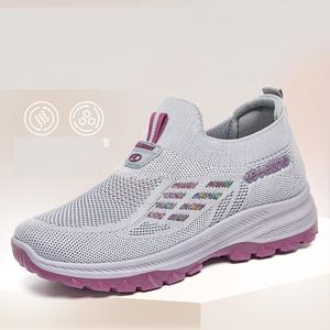 Chaussures de sport pour femmes, en maille, à lacets, plates, pour la course à pied en plein air, chaussures de marche confortables et respirantes, chaussures féminines - Product Image 3