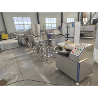 Ligne de production automatique de galettes de viande et de hamburgers, moteur en acier inoxydable 304, haute efficacité, fabrication de nuggets de poulet