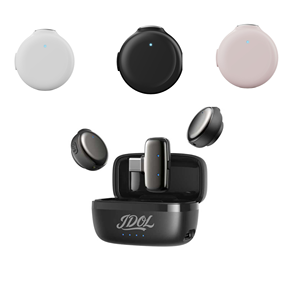 Système de microphones sans fil double 2,4 GHz avec <span class=keywords><strong>isolation</strong></span> de bruit IA, micro-cravate sans fil professionnel, étui de charge LED - Product Image 1