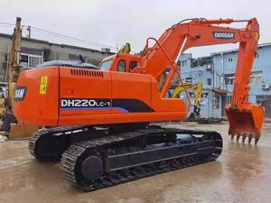 Doosan DH220, baja hora de trabajo, excavadora de orugas pesada de 20 toneladas, motor Cummins usado, caja de cambios, maquinaria de excavación a la venta - Product Image 2