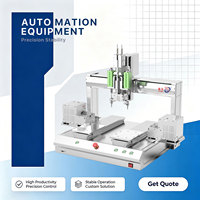 Machine de distribution de colle automatique à double tête et double table de travail, distributeur 3 axes personnalisable avec contrôle intelligent