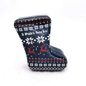Usine directe Vente Botte ou En Forme De Chaussette De Noël En Métal de Promotion de Cadeau Étain Boîte D'emballage - Product Image 2