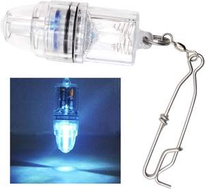 Luz de pesca de gota profunda subacuática LED azul impermeable de 4,3 pulgadas con <span class=keywords><strong>Clip</strong></span> de palangre intermitente/parpadeante para carpa de 2.100 pies - Product Image 4