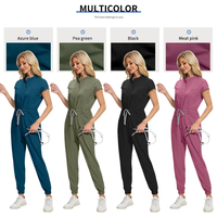 Ensembles de gommage chirurgical à soutien personnalisé combinaison extensible col montant médecins infirmières toiletteurs pour animaux de compagnie hôpitaux médicaux Spas uniforme