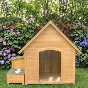 บ้านสุนัขไม้กลางแจ้งขนาดกำหนดเองได้ SDD0405บ้านสัตว์เลี้ยงที่มีรูปแบบการพิมพ์แฟชั่นสำหรับใช้ในการดำรงชีวิต - Product Image 1