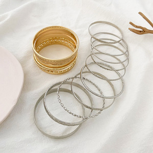 Conjunto de Pulseras de Aleación Estilo Boho, Chapadas en <span class=keywords><strong>Oro</strong></span> de 14K, Multicapa, Apilables, para Mujer, Regalo - Product Image 3
