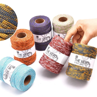 KNOTITUDE Benang Rajut 3mm Khusus untuk Crochet Hook, 100 Yard, 100% Poliester, Bahan DIY untuk Tas Rajut dan Tali Crochet