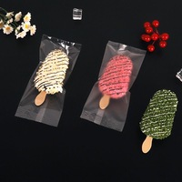 Sac en plastique jetable personnalisé, écologique, imprimé en héliogravure, à fermeture arrière, pour l'emballage des glaces et des sucettes glacées