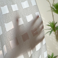 Rideaux Transparents Blancs à Carreaux ZSTARR, Tissu Brodé de Luxe, Filtrant la Lumière, Rideaux Occultants pour la Maison, le Salon, la Chambre à Coucher