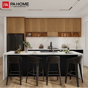 Cocinas Modernas Prefabricadas PA con Encimera de Mármol Inteligente e <span class=keywords><strong>Isla</strong></span> de Cocina con Mesa de Comedor - Product Image 3