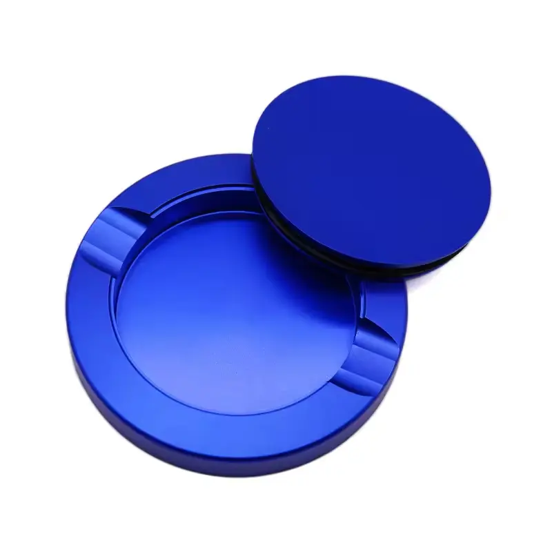 Blue Anodized Aluminum metal Snus Cans Small Snuffbox CNC Turned Milled Snus Metal Container