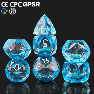 Ensemble de dés polyédriques <span class=keywords><strong>en</strong></span> résine de haute qualité, 7 pièces, dés irréguliers rose sable mouvant pour les jeux de table DND <span class=keywords><strong>RPG</strong></span> - Product Image 1